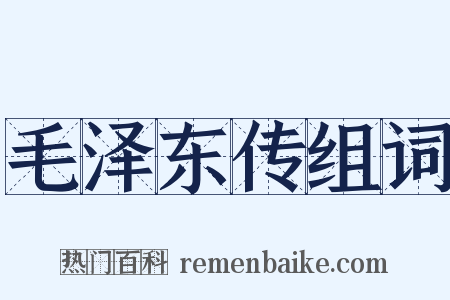 毛泽东传组词是什么意思的图片